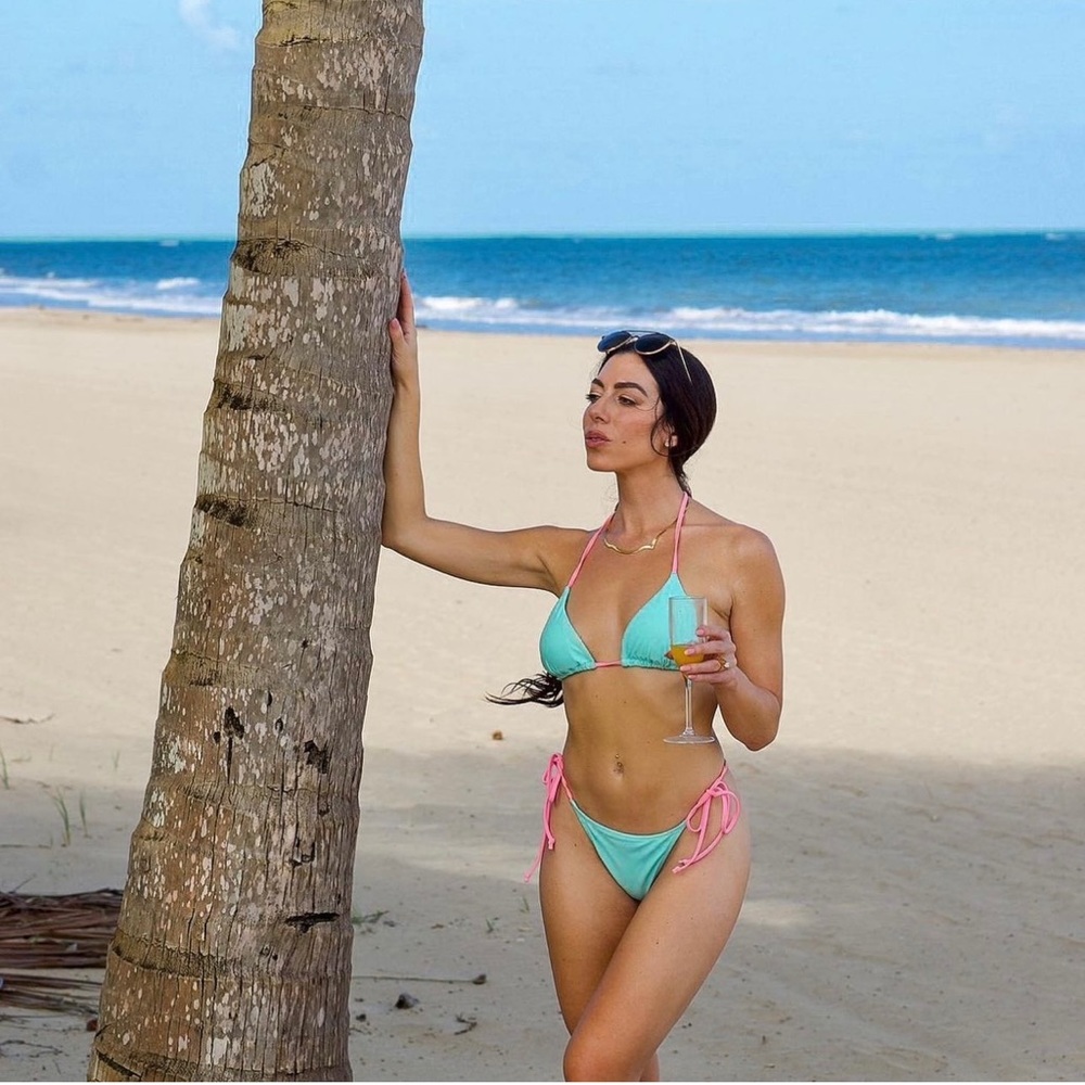 White Fox Boutique Swim Bora Bora Bikini Set Top and Bottom Medium